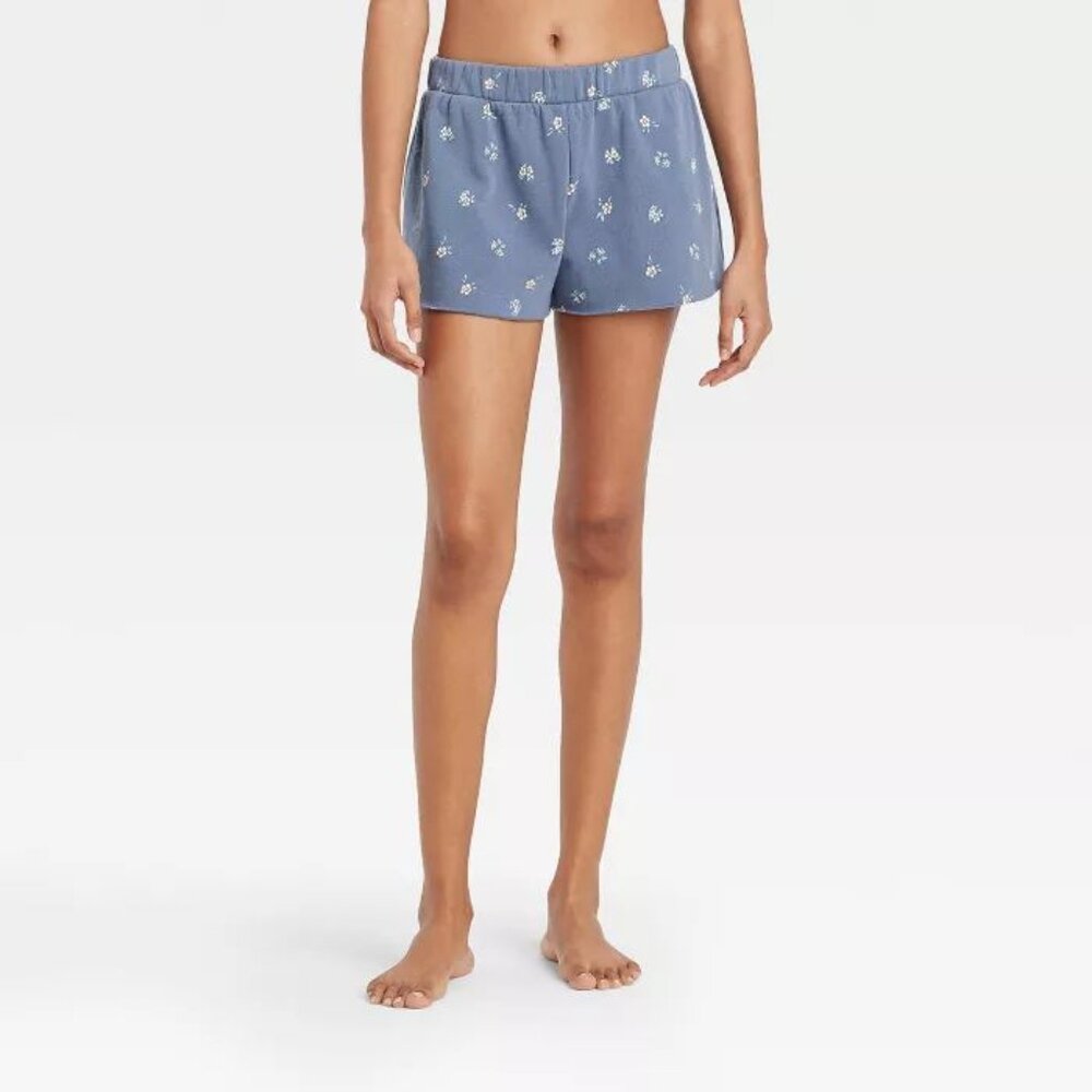 Women's Floral Print Fleece Lounge Shorts